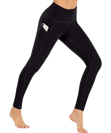 Ewedoos Leggings with Pockets for Women High Waisted Yoga Pants with Pockets for Women Soft Yoga Pants Women X-Large Black