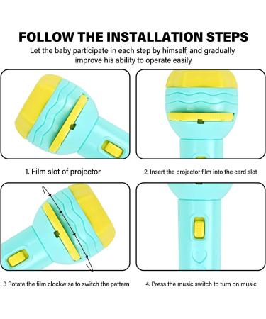 Children's Projector Flashlight - 2-Piece Set with 80 Fun Patterns for Kids Aged 2-8 | Perfect Gift for Girls | Energy Class A++ - Buy Online on GoSupps.com