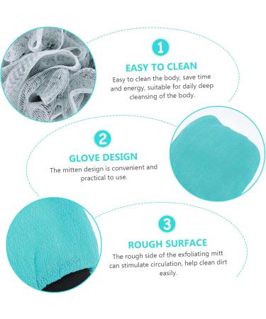 VINTORKY 2 Sets Bath Set Shower Exfoliation Mitt Scrub Glove Bathing Tools Skin Cleaning Mitten Bathing Gloves Bath Exfoliating Pad Men Body Scrubber Pouf Accessories Take a Bath Rayon - Buy Online on GoSupps.com