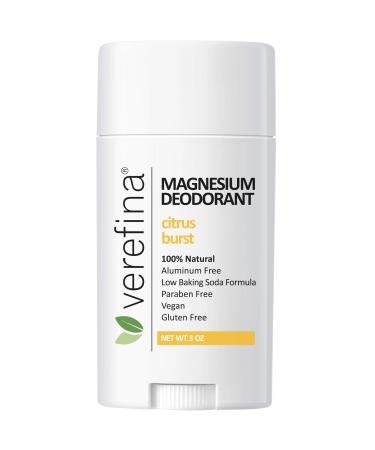 Verefina Aluminum Free Deodorant For Men & Women | All Natural | Hypoallergenic | Paraben Free | Non Toxic | Cruelty Free | Vegan | Natural Deodorant For Sensitive Skin | 3 Oz Stick Coconut 3 Ounce