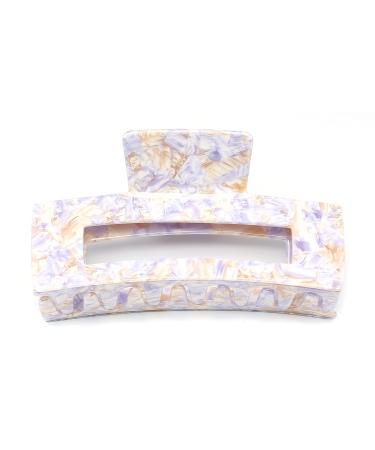 Large Beautiful Turtle Shell Hair Clip Hair Clip Women's Headdress Elegant Hair Accessory (Purple)
