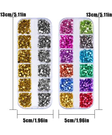 Metal Punk Cone Nail Art Charms Spike Studs - Gold & Silver | Nail Ornaments for Manicure DIY - Buy Online on GoSupps.com