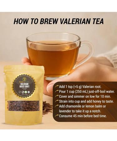 Cure wid Pure Organic Valerian Root Tea - Cut Sifted & Non-Irradiated Valerian Tea Promotes Natural Relaxing Sleep - Te De Valeriana officinalis in Resealable Eco Friendly Pouch 16oz 1.00 Pound (Pack of 1) - Buy Online on GoSupps.com