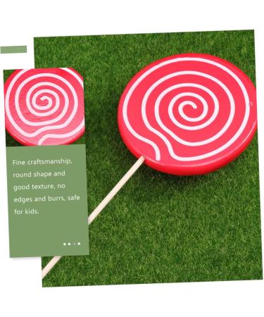 Alipis 10 Pcs Giant Candy Fake Candy Decoration Christmas Lollipop Props K ds Toys Rainbow Lollipops Swirl Wedding Props Christmas Lollipop Decorations Fake Food Wooden Child With Hook - Buy Online on GoSupps.com