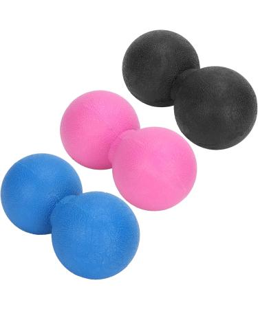 Verdant Touch TPR Massage Ball Set | Yoga Muscle Relaxation & Portable Fitness Black Rose Red Blue - Buy Online on GoSupps.com