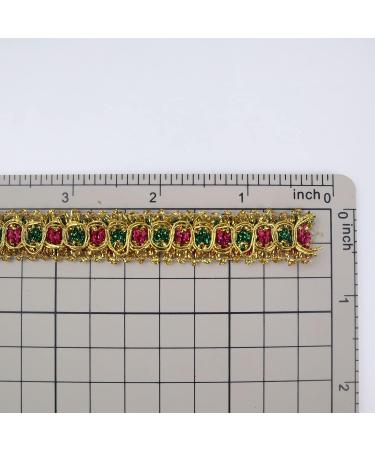 Gold Lace Trim Ribbon 18 Yards - Metallic Edge Scroll Braid for Sewing, Cakes, Bags & Purses - Buy Online on GoSupps.com