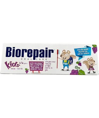 Biorepair Kids 0-6 Oral Care Toothpaste Grape 1.7fl.oz 50ml Pack of 4 - Buy Online on GoSupps.com