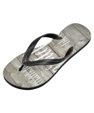 Mnsruu Autumn Sunflower Wooden Board Flip Flops | Stylish & Comfortable Footwear for Home Hotel Spa & Travel - XS for Men & Women - Buy Online on GoSupps.com