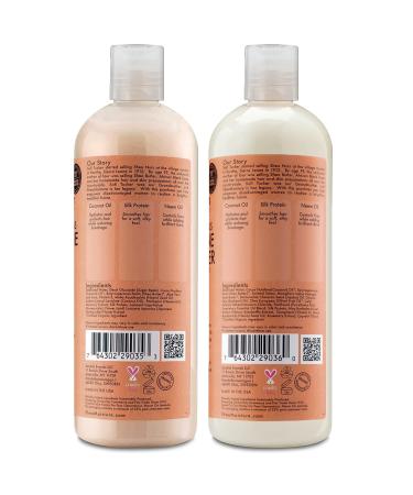 Shea Moisture Coconut & Hibiscus Curl & Shine Shampoo and Conditioner Set - Family Size (16 Fl Oz Ea) | With Coconut Oil, Vitamin E, Neem Oil for Frizz Control - Curly Hair Products - Buy Online on GoSupps.com