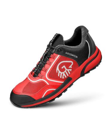 Giesswein Sportschuh Wool Cross X Men-non-slip men outdoor shoes made of merino wool breathable trekking shoes with micro-grip sole 44 EU flame red