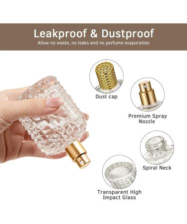HXRYAGi 50ml Refillable Clear Glass Luxury Spray Perfume Bottle Empty Atomizer Bottle Makeup Tool (50ML Gold & Silver) 50 ml Gold & Silver - Buy Online on GoSupps.com