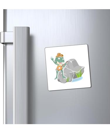 Hilarious Frog Wearing Cowboys Boots Lover Banjo Enthusiast Humorous Countryside Cowboy Amphibian Ecosystem Magnets 4" 4" - Buy Online on GoSupps.com