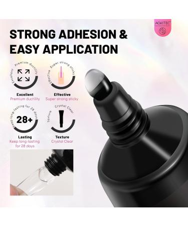Aokitec Solid Nail Glue Gel - 20g Gel Nail Glue for Nail Tips Extra Strong 3d Nail Gel for Press on Nails Fake Nails UV Nail Glue for 3D Nail Art with Silicone Mold Non-sticky to Hands Curing Needed - Buy Online on GoSupps.com