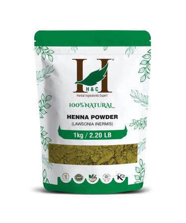 100% Natural Organically Cultivated Henna Powder Specially For Hair - Bulk Pack -Triple Sifted Henna Powder - Lawsonia Inermis (For Hair) 2.20 LB (1 KG)- No PPD no chemicals, no parabens