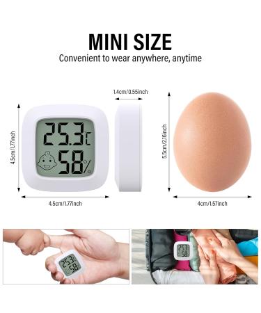 4-Piece Mini LCD Thermometer & Hygrometer Set - Yomisee Digital Thermometer for Baby Room Living Room & Office | Accurate Air Humidity & Temperature Monitoring - Buy Online on GoSupps.com