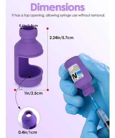 YOUSHARES Insulin Vial Cover - Durable Silicone Protector for 10ml Short Insulin Vials Soft & Flexible Diabetes Care Case (Purple) - International Shipping Available - Buy Online on GoSupps.com
