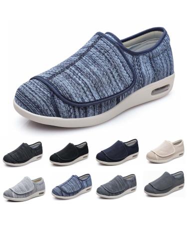 Diabetic Shoes Width Shoe for Elderly Women Men's Wide Width Shoes with Adjustable Closure Lightweight Men 6.5/Women 7.5 Light Blue Men 6.5/Women 7.5