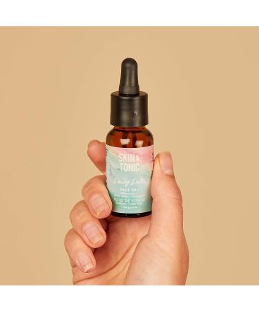 SKIN & TONIC Daily Detox Face Oil Watermelon and Black Cumin Seed Oils For Oily Blemish & Breakout Prone Skin 20ml - Buy Online on GoSupps.com