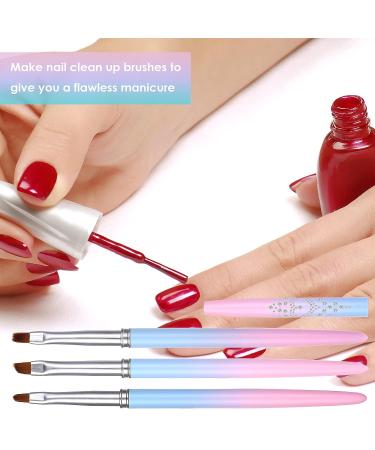 Cobee 3 Pack Nail Polish Clean Up Brushes - Manicure Makeup Tools - Buy Online on GoSupps.com
