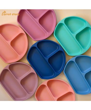 Carrot Story 100% Silicone Suction Baby Toddler Plate 2-Pack - BPA Free, Waterproof, Washable, Microwave/Dishwasher Safe (Sweet) - Buy Online on GoSupps.com