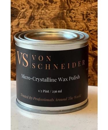 Von Schneider Micro-Crystalline Wax Polish 1/2 Pint - Multi Surface Protectant | Professional Grade Non-Acidic Fingerprint Repellent | Made in the USA - International Shipping Available - Buy Online on GoSupps.com