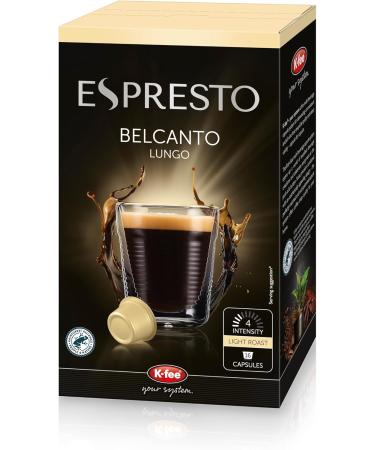  ESPRESTO ESPRESTO Pack of 96 Belcanto coffee capsules - Lungo Intensity 4/12 - Compatible with K-fee - RFA Certified - Buy Online on GoSupps.com