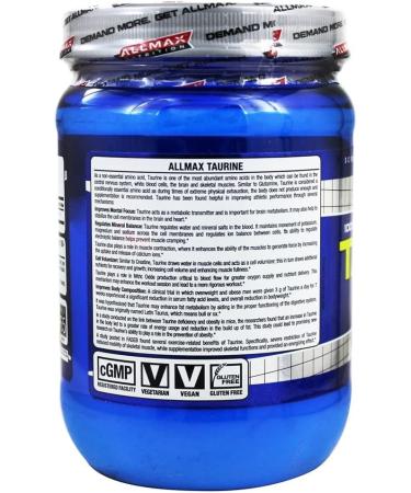 ALLMAX Nutrition Taurine 3000 mg - Vegan & Gluten-Free (14.11 oz | 400 g) - Buy Online on GoSupps.com