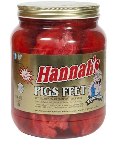 Hannah's Pickled Pigs Feet 1/2 Gallon