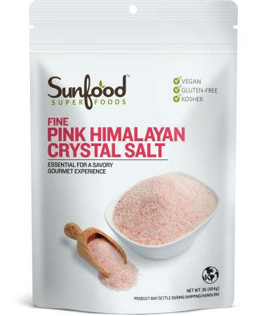 Sunfood Fine Himalayan Crystal Salt 1 lb (454 g)