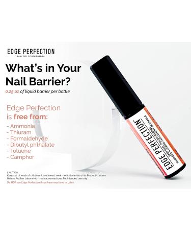 Edge Perfection Original Patented Nail Polish Barrier - 0.25 Fl Oz - Mess-Free Cuticles & Nail Art Designs - Quick-Drying Latex - Buy Online on GoSupps.com