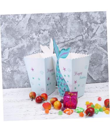 HOMSFOU 72 Pcs Disposable Food Containers Container Disposable Containers Christmas Decor Popcorn Container Mini Cake Toppers Gift Bags Party Popcorn Boxes Child Mermaid Candy - Buy Online on GoSupps.com