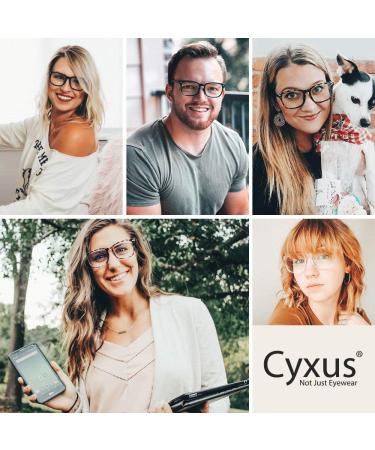Cyxus Blue Light Filter Glasses - Stylish Anti-Blue Light Eyewear for Screens - 15 Black & Leopard - No Prescription Needed - International Shipping Available - Buy Online on GoSupps.com