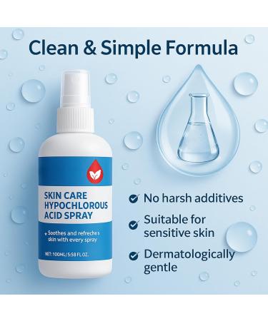  Nuvilo Hypochmic Acid Skin Care Spray 100ml Gentle Refreshing Mist for Sensitive Skin Lightweight and Soothing Formula for Daily Moisture and Skin Comfort - Buy Online on GoSupps.com