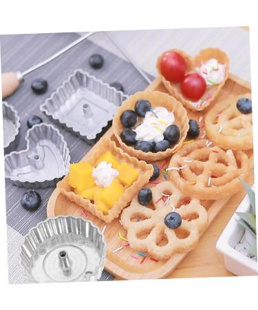 Zerodeko Oil Pier Mold Griddle Pan Biscuits Chip Frying Mold Aluminum Alloy Timbale Mold Mini Cake Machine 6.8X6.8X2CM Silver - Buy Online on GoSupps.com