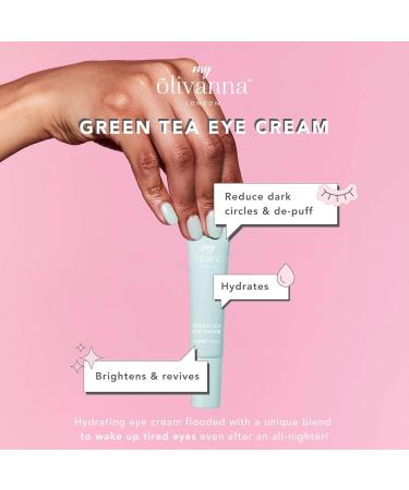 My Olivanna Green Tea Eye Cream | Eye Bags Remover | Dark Circles & Puffy Eyes Treatment With Antioxidant Properties | Hydrating Under Eye Care | Repair & Moisturise For Teens | Vegan Friendly Formula - Buy Online on GoSupps.com