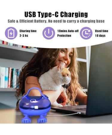 Suoumwa Electric Scalp Massager - Portable Hair Growth & Scratch Massager in Purple | Boost Relaxation & Scalp Health - Buy Online on GoSupps.com