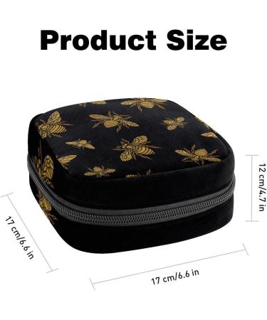 Buy Bee Golden Embroidery Women's Binding Storage Bag - Portable Menstrual Cup Holder for Teens & Women - 12 Color Options - Buy Online on GoSupps.com