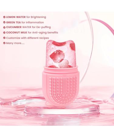 Buy Ice Mold for Face - Reusable Ice Roller Silicone Facial & Eye Treatment for Toning & De-Puffing (Pink - Buy Online on GoSupps.com