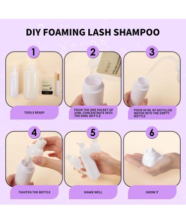 Eyelash Cleanser Concentrate Lavender 10ml Professional Lash Extensions Shampoo Natural Foaming Cleanser DIY Paraben & Sulfate Free Non-lrritating Wash for Extensions Lashes with Salon Home Care-Makes 60ml Bottles Eyelash Shampoo Lavender 10ml*10KIT - Buy Online on GoSupps.com