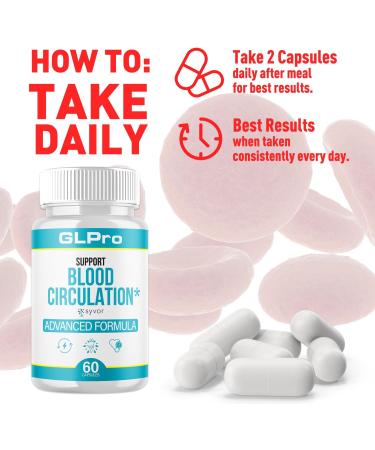 GLPro Blood Capsules Official GLPro Blood Health Support Pills with All Natural Ingredients Advanced Formula Supplement with Maximum Strength Premium Vitamins for Women and Men (60 Capsules) - Buy Online on GoSupps.com