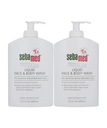 Sebamed Liquid Face & Body Wash with Pump 400ml 2 Pack 13.5 Fl Oz (Pack of 2)
