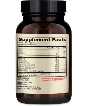 Dr. Mercola Keto Krill Capsules with Choline & Serine Phospholipids - 60 Count - Buy Online on GoSupps.com
