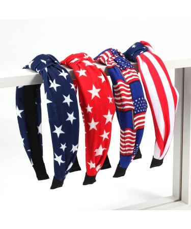 Ardorchid USA Flag Headbands - Patriotic Stars & Stripes Hairbands for Women & Girls - 4th of July Headband Set - Red White and Blue Hair Accessories - Buy Online on GoSupps.com