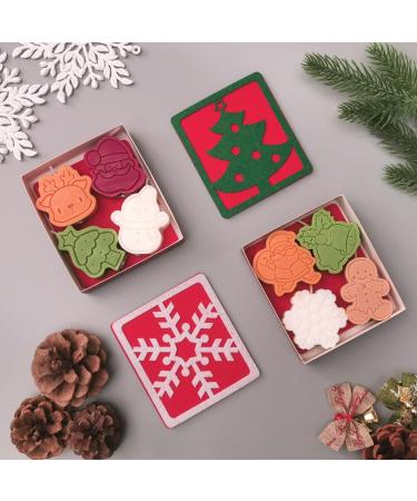 Scented Candle Gift Set Christmas Candle Set 2 Sets of Total 8 Pieces 6.2 Oz Aroma Candles Handmade Candles for Christmas Decorations Christmas Gift Sets Thank You Gift