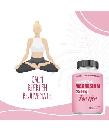 Elemental Magnesium Glycinate Capsules - 250mg | 90 Day Supply | Chelated for Max Absorption - Buy Online on GoSupps.com