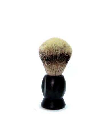 Golddachs shaving brush 100 percent silver plucked black plastic handle 1 piece
