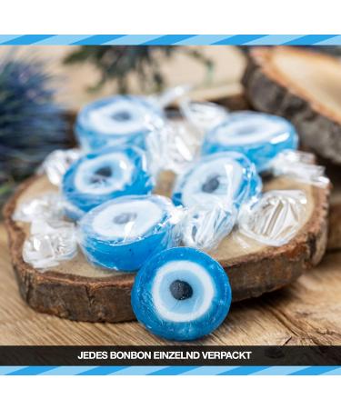 WeddingTree Rock Sweets Bluewith The Turkish Eye - Flavoured Rock 500 g - Nazar Boncugu as Table Decoration for Wedding Valentine's Day Mother's Day or Sugar Festival - Buy Online on GoSupps.com