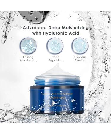 Hydrating Face Cream with Hyaluronic Acid & Vitamin E - Moisturizer for Smoother Skin 50g | International Shipping - Buy Online on GoSupps.com