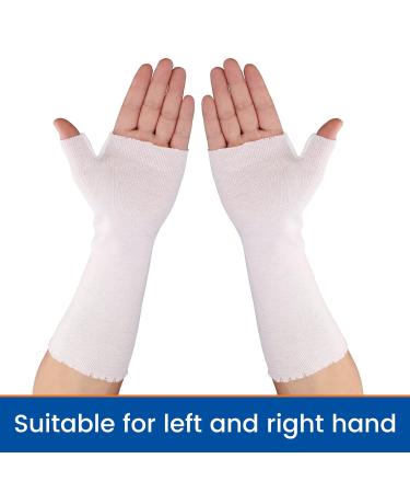 Hand Socks for Splint - 10 Pack Cotton Stockinette Sleeve for Wrist & Thumb Spica - Arm Cast Cover for Men & Women (Medium 3.23x12 inch) - White - Buy Online on GoSupps.com