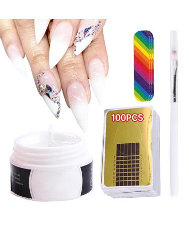 GZSYY Builder Gel for Gel Nails Milky White Builder Gel for Nails 15ML Fiberglass Gel UV Builder Gel Fiberglass for Nail Design Color3